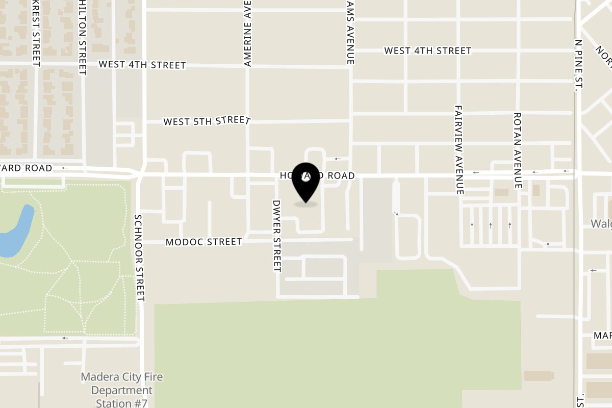 Map showing the location of Compa Frank's on 1816 Howard Rd in Madera